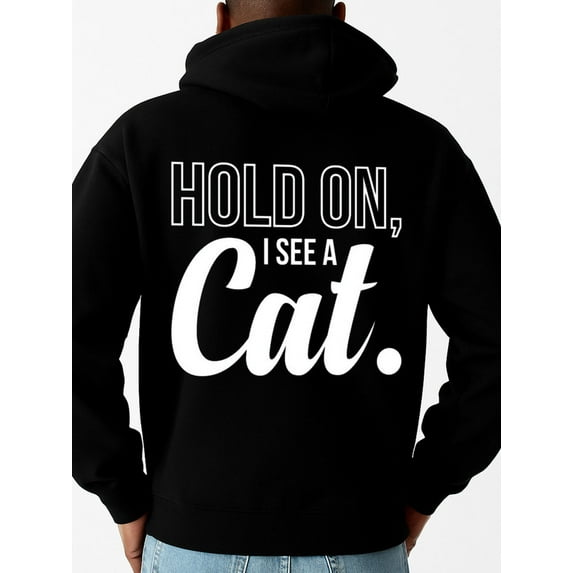 Cat Lover Hoodie graphic hoodies funny humor for men funny hoodies black Casual Solid Basic Hooded Sweatshirt Streetwear For Winter Fall, As Gifts high quality husband sixty years old