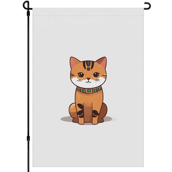 Cat Lover Large Garden Flag Cute Cat Cartoon Style Kitten Double Side Camping Flags for Campsite Versatile Durable Washable Camping Flags for Campsite - Deco for House Lawn Home Outdoor (28x40 Inch)