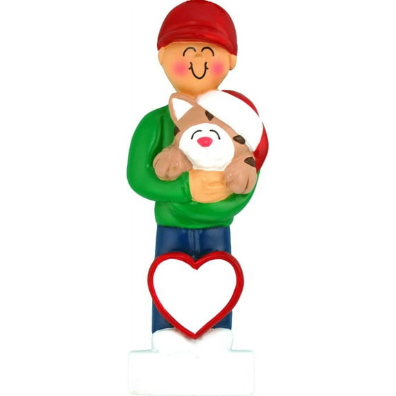 Cat Lover Male Personalized Christmas Ornament DO-IT-YOURSELF