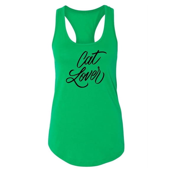 Cat Lover Quote Racerback Tank Women -Image by Shutterstock, Female Large