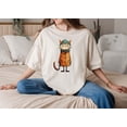 thumbnail image 1 of Cat Lover Shirt, Cute Cat Graphic Tee, Cat Illustration T Shirt, Quirky Cat Top, Oversized Cat Lover, Cat Sweatshirt All Size S-5Xl, 1 of 4
