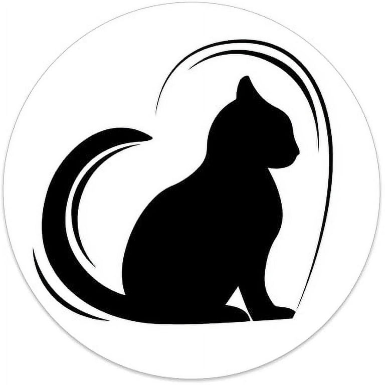 Cat Lover Sticker - Cute Cat Stickers for Cars, Trucks, Laptops & More - Black  Cat Stickers - Waterproof Vinyl - Made in The USA 