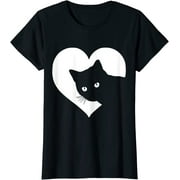 NOOZUO Cat Lover T-Shirt Who Loves Cats Funny Gift for Women Girls T-Shirt