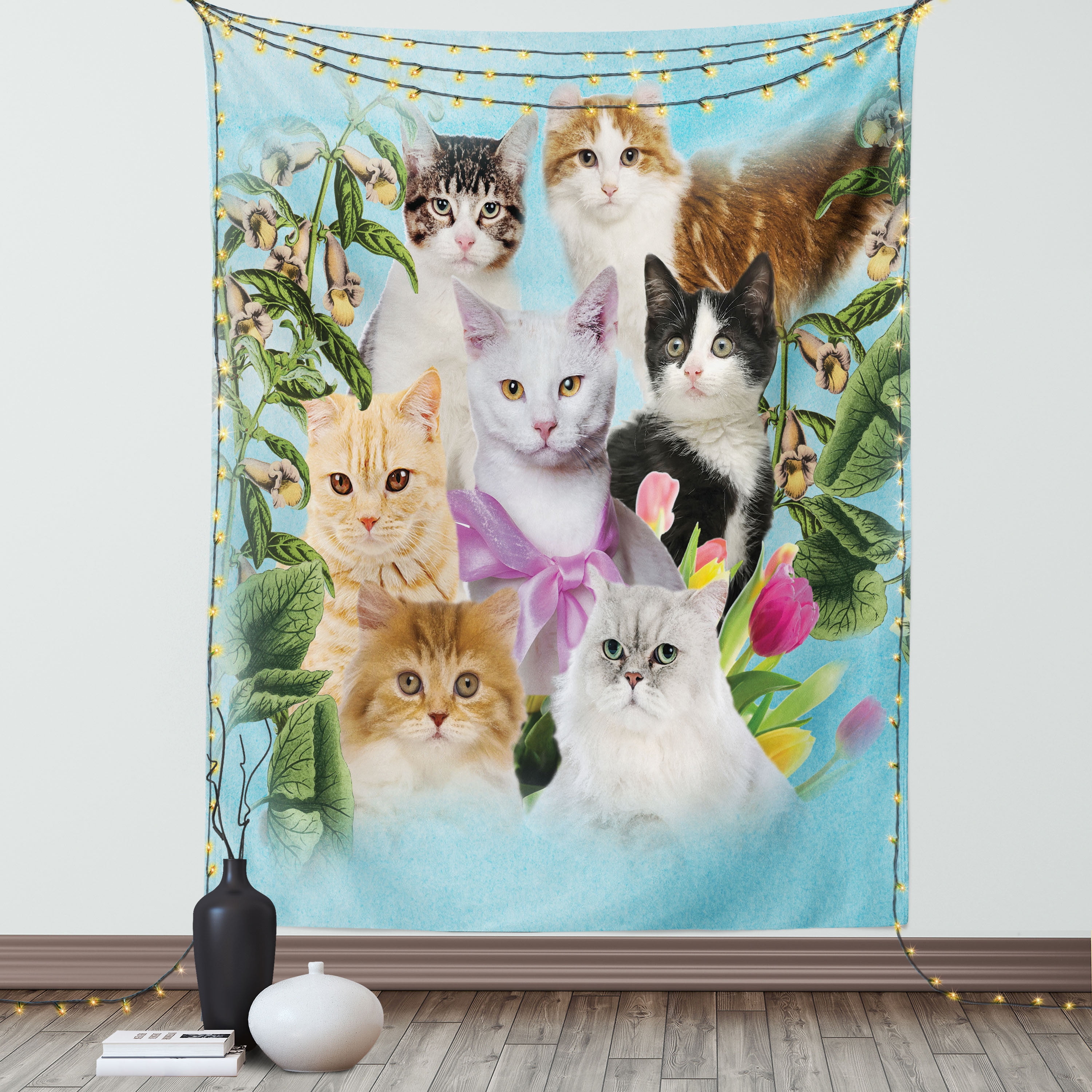 Cute Cat Tapestry Living Room House Decoration Tapestry Wall Hanging Room Decor Aesthetic