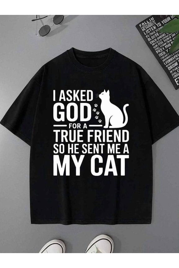 Greenink Cat Lover Tee for men lovers 180G 100% Cotton black taylor heart Fashion Unisex Shirt Printed tshirts Classic Unisex Shirt Crewneck tshirts Classic Unisex Shirt Graphic tshirts
