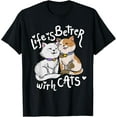 thumbnail image 1 of Cat Lover Valentine's Day Men T-Shirt Funny Heart Graphic Tee, 1 of 7