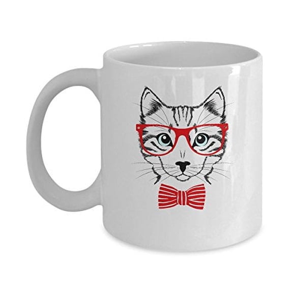 Cat Lover 11 oz Coffee Mug - Fun Gifts for Nerds White Ceramic