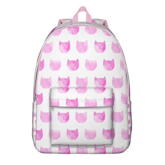 Cat Lover’s Gift Backpack, Funny and Adorable Cat Print Laptop Bag with Waterproof Fabric and Multi-Compartment Storage