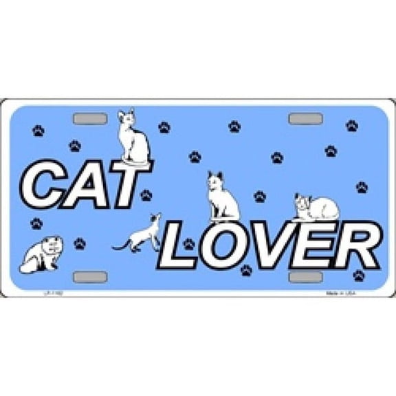 Cat Lover with Paws License Plate