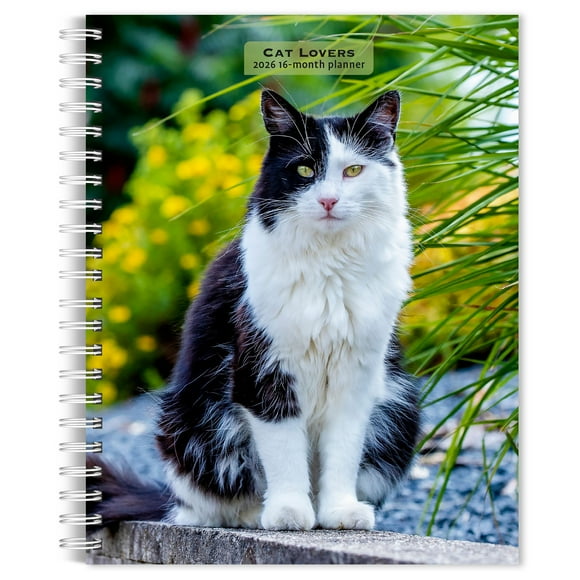 Cat Lovers | 2026 6x7.75" Spiral-Bound Weekly Engagement Planner | BrownTrout