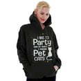 thumbnail image 1 of Cat Loving Introverts Funny Party Women Plus Size Graphic Pullover Hoodie Brisco Brands 2X, 1 of 4