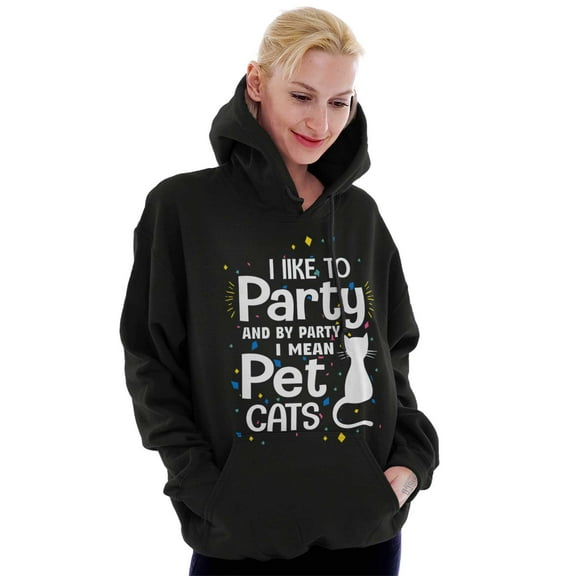Cat Loving Introverts Funny Party Women Plus Size Graphic Pullover Hoodie Brisco Brands 2X