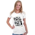 thumbnail image 1 of Cat Loving Introverts Funny Party Womens Fitted Plus Size Graphic Tee Brisco Brands 3X, 1 of 5
