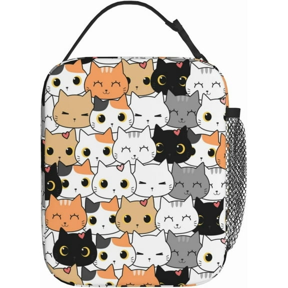 Cat Lunch Bag,Insulated Lunch Bag Container Reusable Lunch Box Cooler Lunch Tote Bag For And , Picnic Travel Outdoors