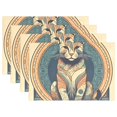 thumbnail image 1 of Cat Magic Array Lion 12×18 inch Placemats Heat Resistant Washable Foldable Rectangular Placemats Set Decoration Indoor Outdoor for Kitchen Dining Table 1PC, 1 of 8