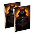 thumbnail image 1 of Cat Magician Black Ring Binder Notebook Journey Note Diary College Ruled Spiral Notebook Study Loose Leaf Paper A5 60 Pages, 1 of 8