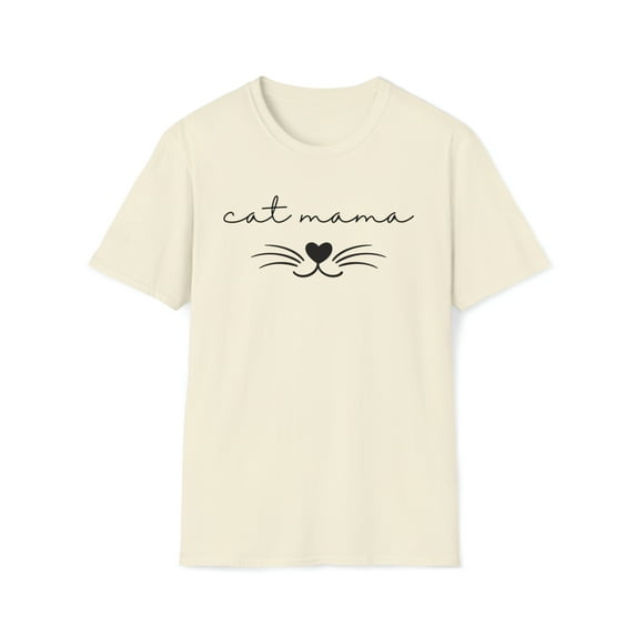 Cat Mama, Gildan Unisex Softstyle TShirt, Minimalist Cat Graphic Tee, S-3XL