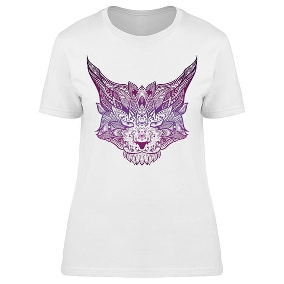 Cat Mandala Panttern T-Shirt Women -Image by Shutterstock, Female XX-Large