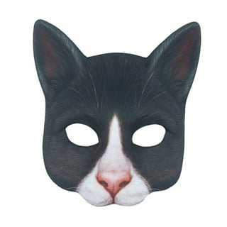 Scary Cat Head Full Face Furry Mask Cosplay Movie Prop Adult Halloween  Costume 