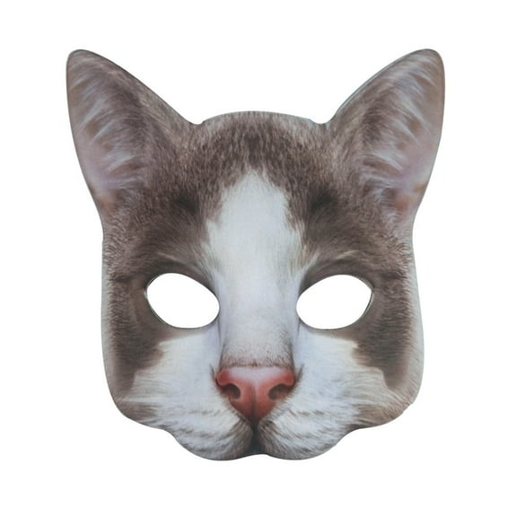 Cat Mask Animal Half Face Mask Fancy Dress Animal Tabby Mask Animal Cat Head Mask Halloween Novelty Costume Party Accessory
