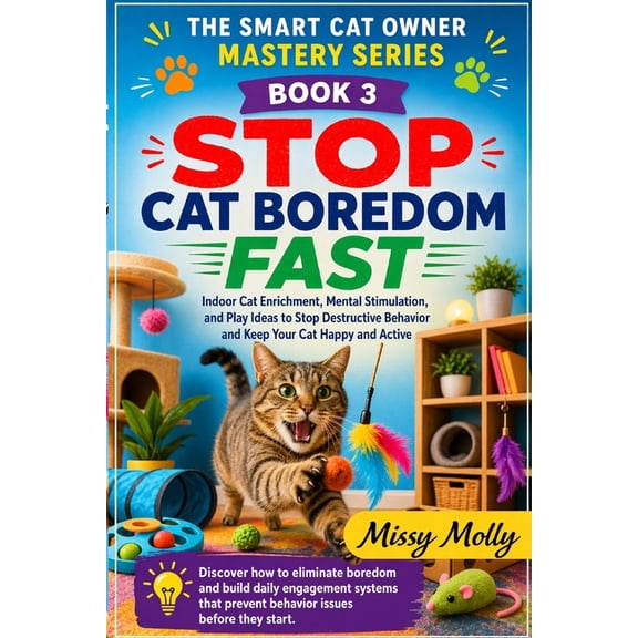 The Cat Mastery Stop Cat Boredom Fast: Indoor Cat Enrichment, Mental Stimulation, and Play Ideas to Stop Destructive Behaviour and Keep , Book 3, (Paperback)