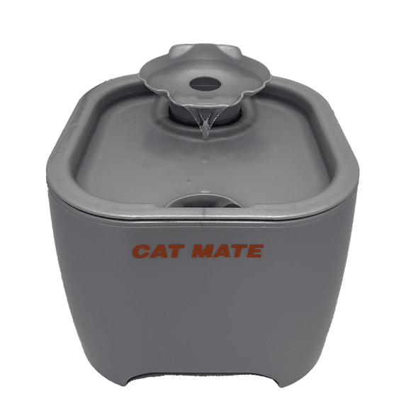 Cat Mate 100 fl. oz. Pet Fountain with Super-Quiet Isolated Pump System and 3-Stage Filter - Titanium
