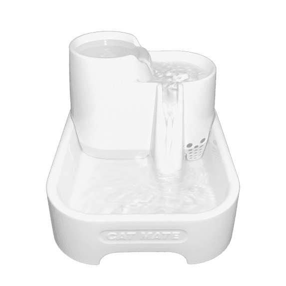 Cat Mate 3-Level, 70 Fl. Oz. Pet Fountain with 3 Stage Filter and Super-Quiet Pump