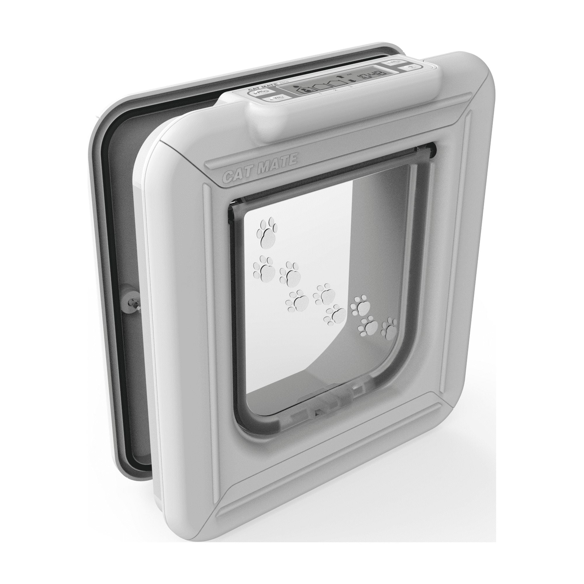 White Microchip RFID Cat and Dog Door with Lock