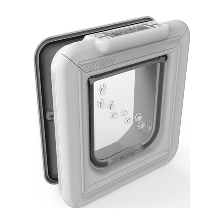 Cat Mate Elite I.D. Disc Cat Door with Timer Control and 2 Collar Worn ID Discs