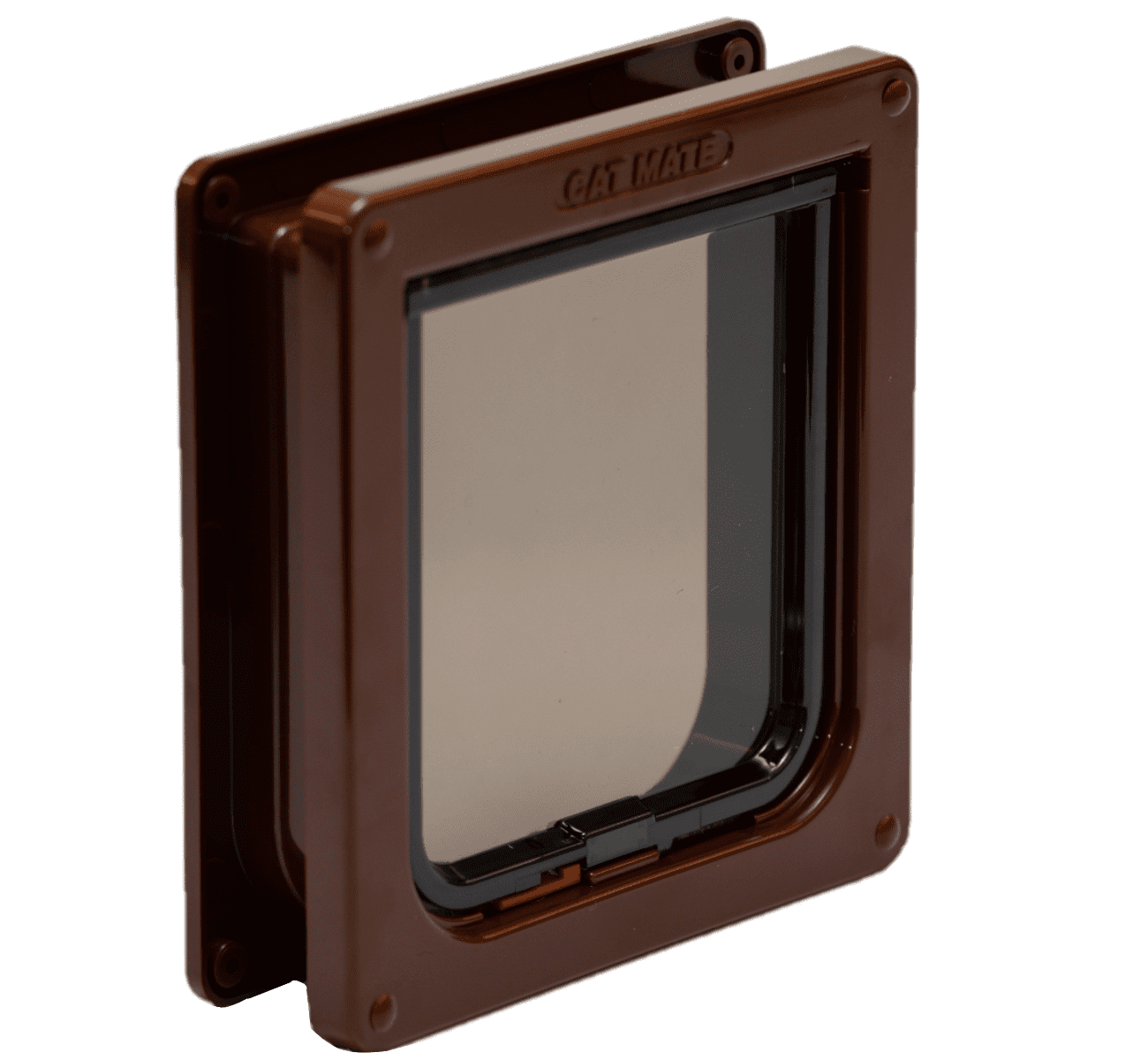 Cat Mate Locking Cat Door with 2" Door Liner and Durable Rigid Flap Brown