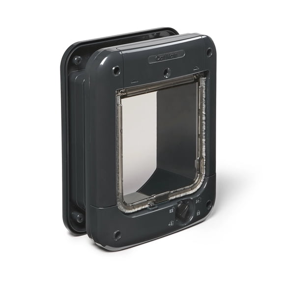 Cat Mate Microchip and I.D. Disc Door for Entry Control of Cats and Other Small Pets - Grey