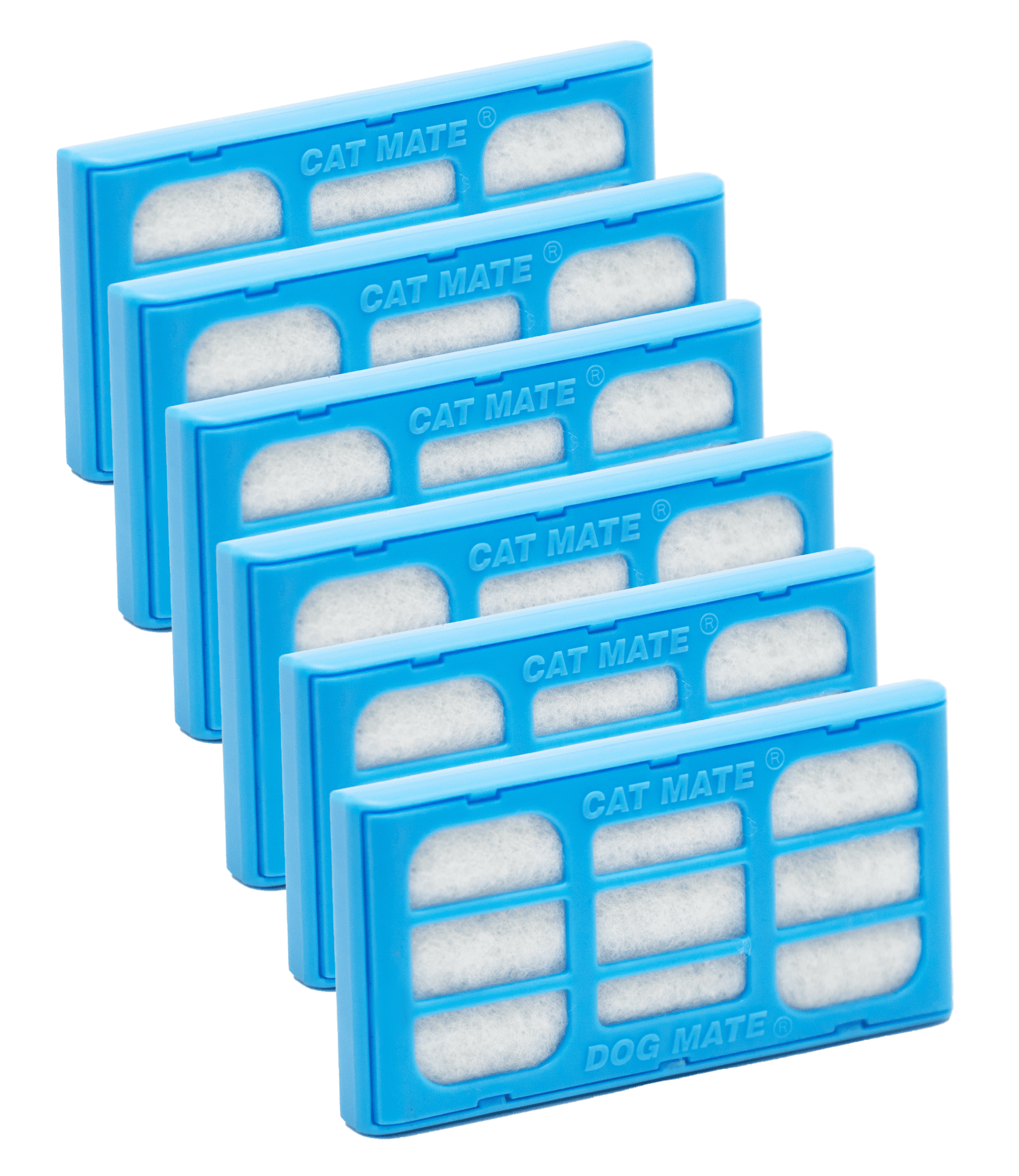 Cat Mate Blue 6-Pack Replacement Fountain Filter Cartridges