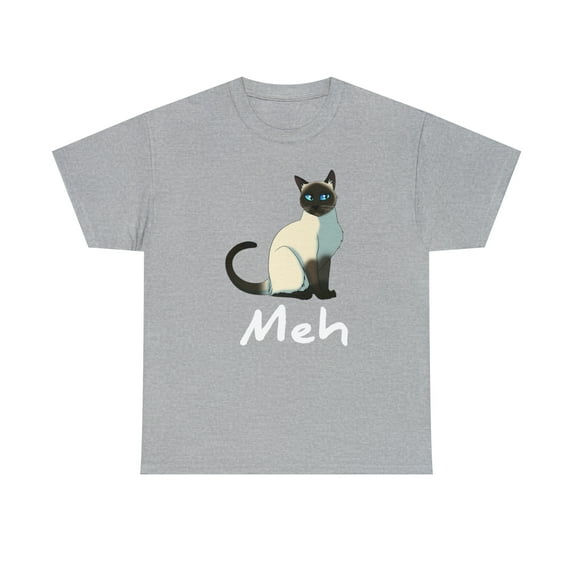 Cat Meh - Meow Funny Siamese Cat Lovers Gift T-Shirt