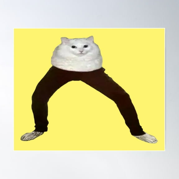 Cat Meme Poster Wall Art, Modern Wall Decor For Living Room Bedroom, 8x12 UNFRAMED