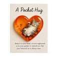 thumbnail image 1 of Cat Memorial Pocket Hug, Heart-Shaped with Inspirational Cards,Resin Keepsake Figurines,for Grieving Cat Owners and Cat Lovers, 1 of 9
