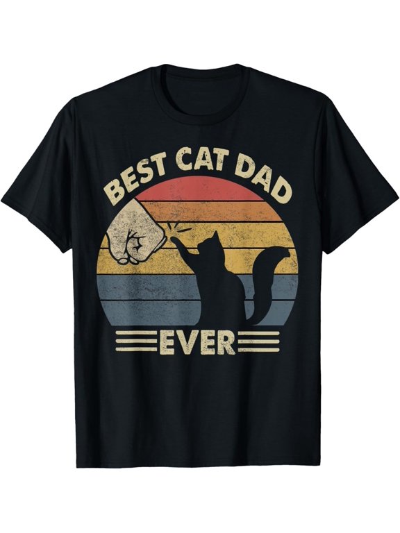 Cat Men Best Dad Ever Lover Gift T-Shirt