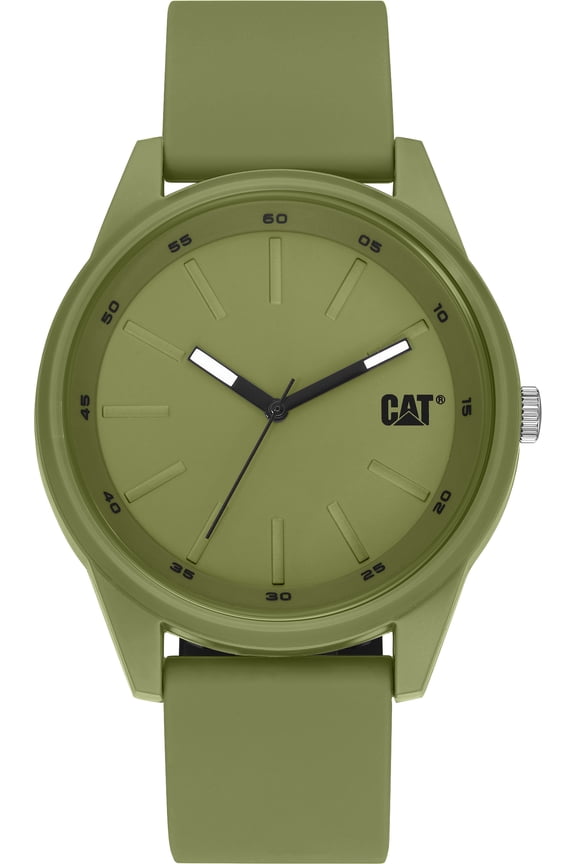 Cat Men's Insignia Silicone Wristwatch, Green, (LJ.131.23.323)