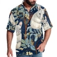 thumbnail image 1 of Cat Men's Poplin Casual Printed Button Down Short Sleeve Summer Beach Shirts Unisex, 1 of 6