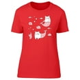 thumbnail image 1 of Cat Mermaid Funny Doodle T-Shirt Women -Image by Shutterstock, Female x-Large, 1 of 2
