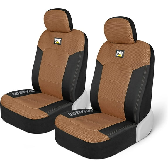 Cat® MeshFlex Automotive Seat Covers for Cars Trucks and SUVs (Set of 2) – Beige Car Seat Covers for Front Seats, Truck Seat Protectors with Comfortable Mesh Back, Auto Interior Covers