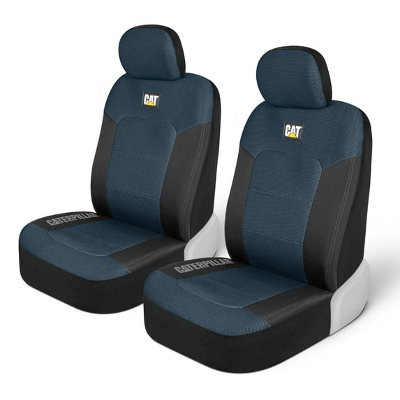 CAT Blue & Black Seat Covers For Cars, Trucks, & SUV - Set of (2) MeshFlex Car Seat Cover Front Seat Protectors - Airbag Compatible Seat Covers for SUV Interior Covers & Seat Cover Accessories