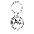 thumbnail image 1 of Cat Mewing Quote Animal Cartoon Rotating Keychain Metal Keyring Holder, 1 of 2