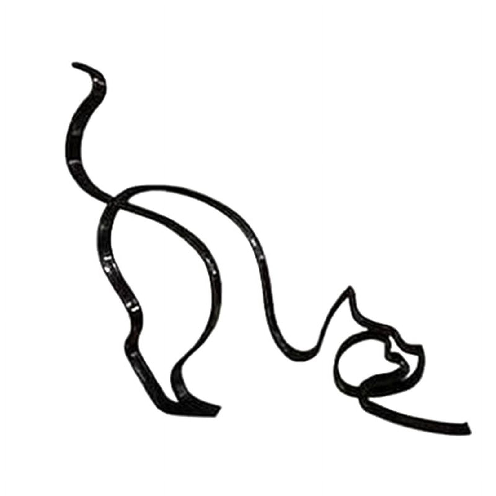 Minimalist Metal Dog Sculpture – Abstract Line Art Statue For Wall Or Desk, Dachshund Design