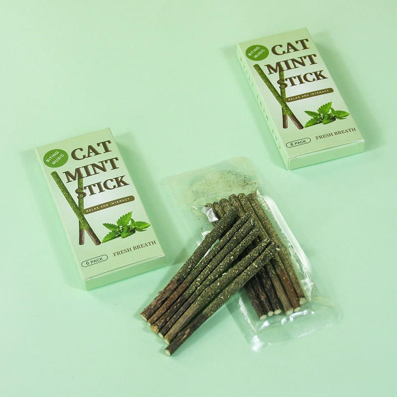 Cat Mint Toys Matatabi for Cats Natural Catnip Stick Catnap Lollipop