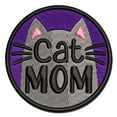 thumbnail image 1 of Cat Mom Applique Multi-Color Embroidered Hook & Loop Patch - 2.5 Inch Small, 1 of 5