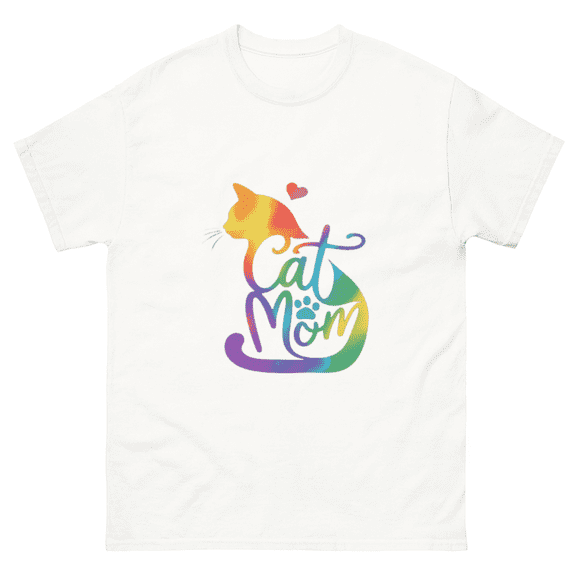 Cat Mom Cat Lover Cute Mother's Day Mama I Love Cat Unisex T-Shirt, for men & women, up to size 5XL