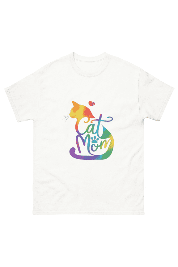 Cat Mom Cat Lover Cute Mother's Day Mama I Love Cat Unisex T-Shirt, for men & women, up to size 5XL