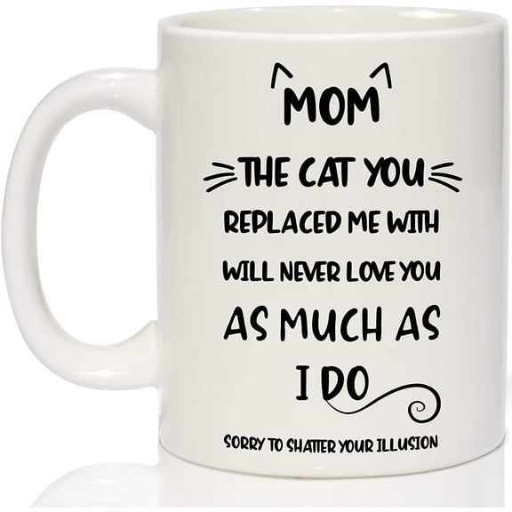 Cat Mom Coffee Mug, Cat Mom Gifts, Christmas Gifts for Moms, Mothers Day Gifts for Mom Birthday Gifts from Daughter Son