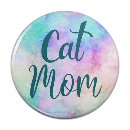 Cat Mom Colorful Pinback Button Pin