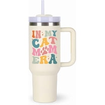 Cat Mom Cup Tumblers Gifts.40oz In My Cat Mom Era Tumbler with Handle.Cat Lover Cups Tumbler Gift.40oz Birthday Christmas Mothers Day Gifts for cat lover catmom.